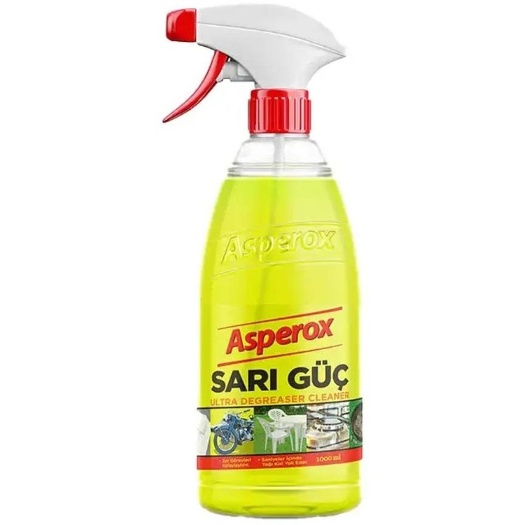 اسپری چربی زدای همه کاره پاک کننده سطوح آسپروکس ساری گوج ASPEROX SARI GUC ساخت ترکیه 1 لیتر